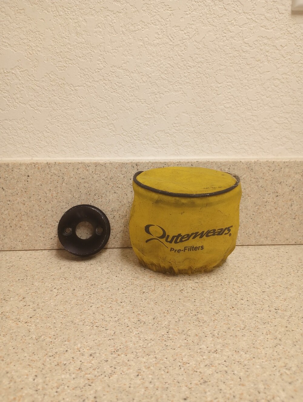 Outerwears Pre Filter Cover Yellow & Velocity Stack for 1/5 Scale RC Cars Goped
